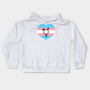 Transgender flag and symbol Kids Hoodie